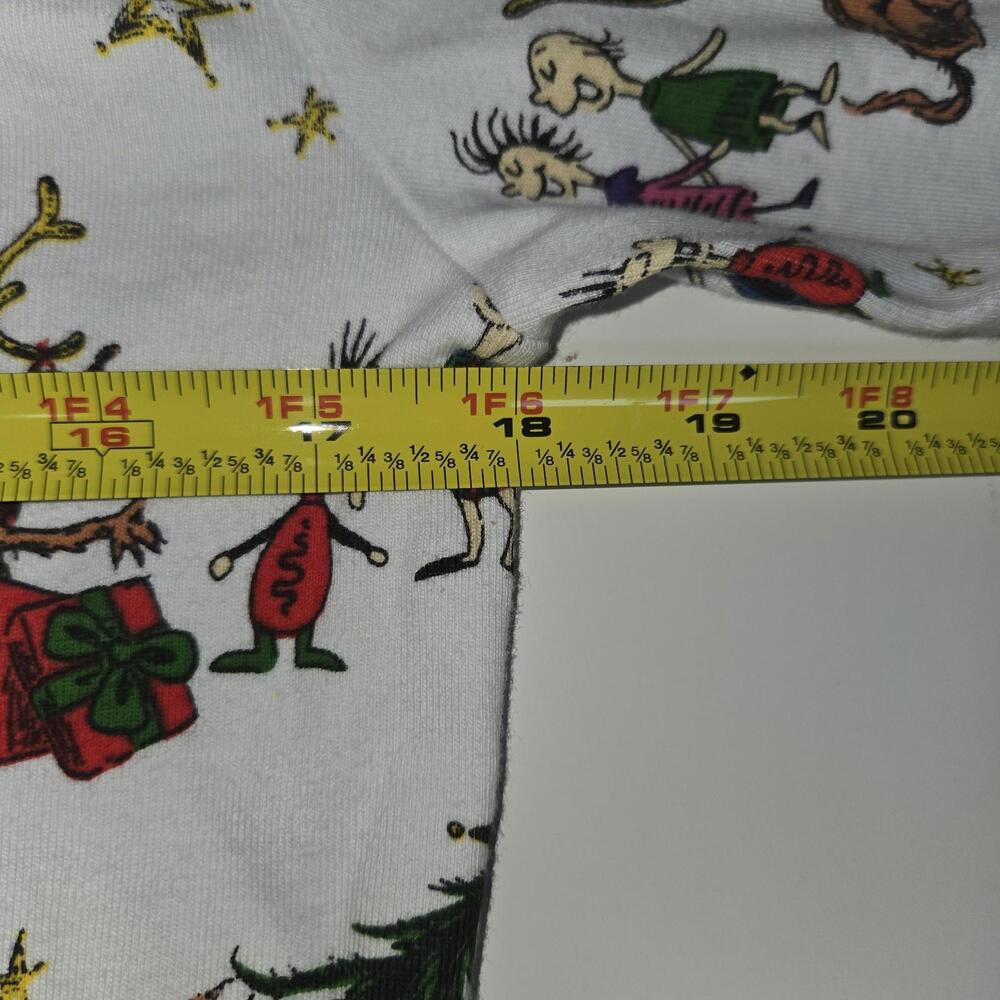 Pottery Barn Kids Adult Dr. Seuss's The Grinch Flannel Pajama Shirt sz S - Picture 7 of 9